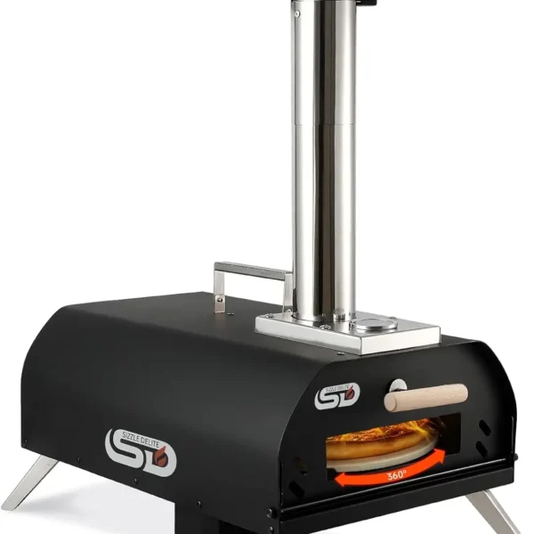 S/Steel Outdoor Pizza Oven w/12" Round Stone