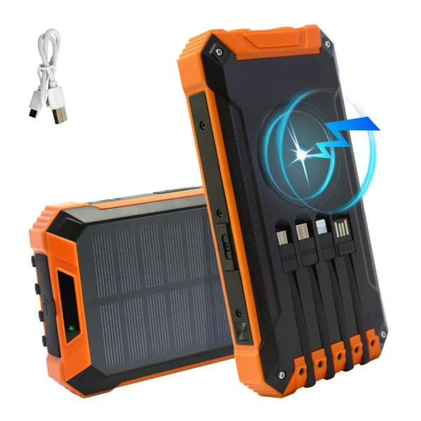 36000mAh 18W Solar Power Bank LED Flashlight