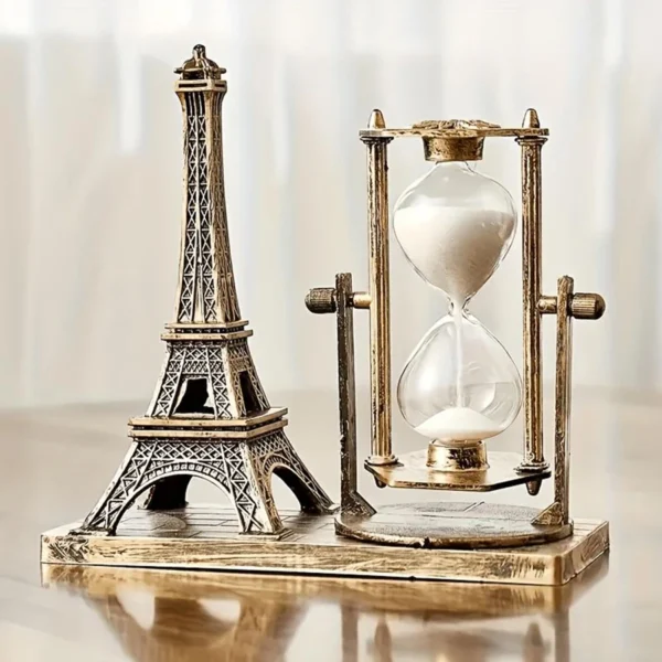Vintage Eiffel Tower Hourglass Figurine