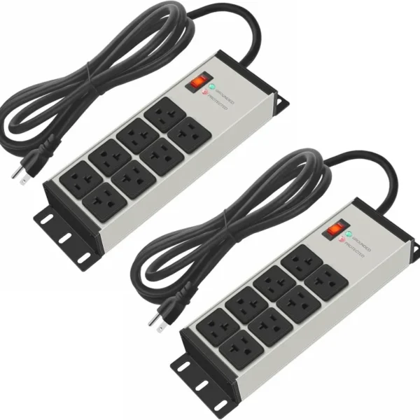 2PC Heavy Duty Surge Protector 4FT Exten